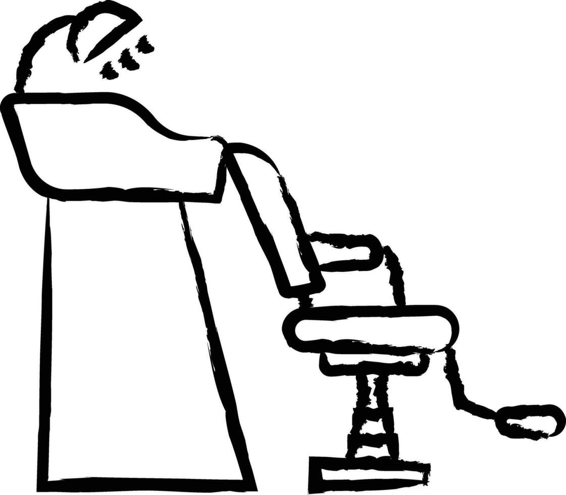 capelli lavare Lavello mano disegnato vettore illustrazione