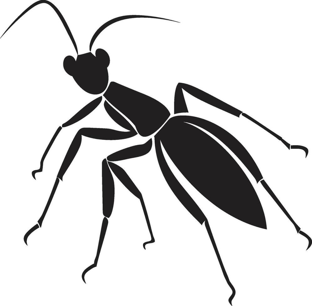 serenità nel monocromatico mantodea icona design nobile mantide maestà nero logo arte vettore