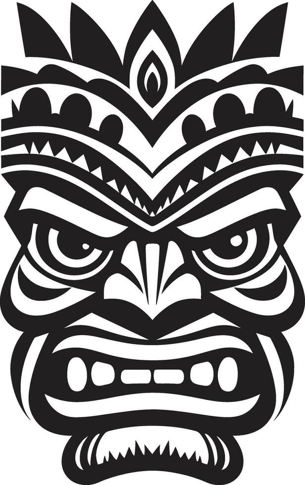 tribale maestà nel semplicità vettore maschera iconico tribale abilità artistica monocromatico design