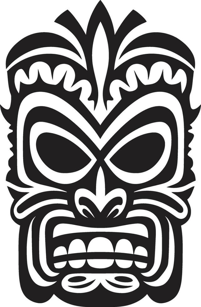 tribale maschere serenità logo simbolo nel nero emblematico culturale eccellenza vettore totem icona