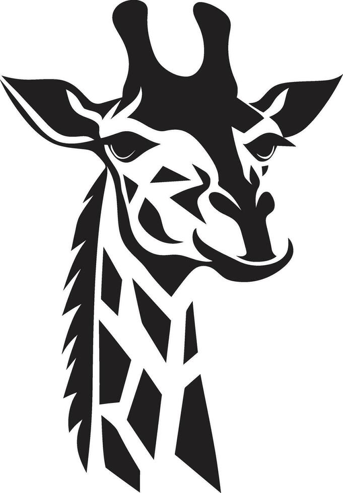 torreggiante collo ambasciatore giraffa arte grazioso natura selvaggia simbolo silhouette vettore