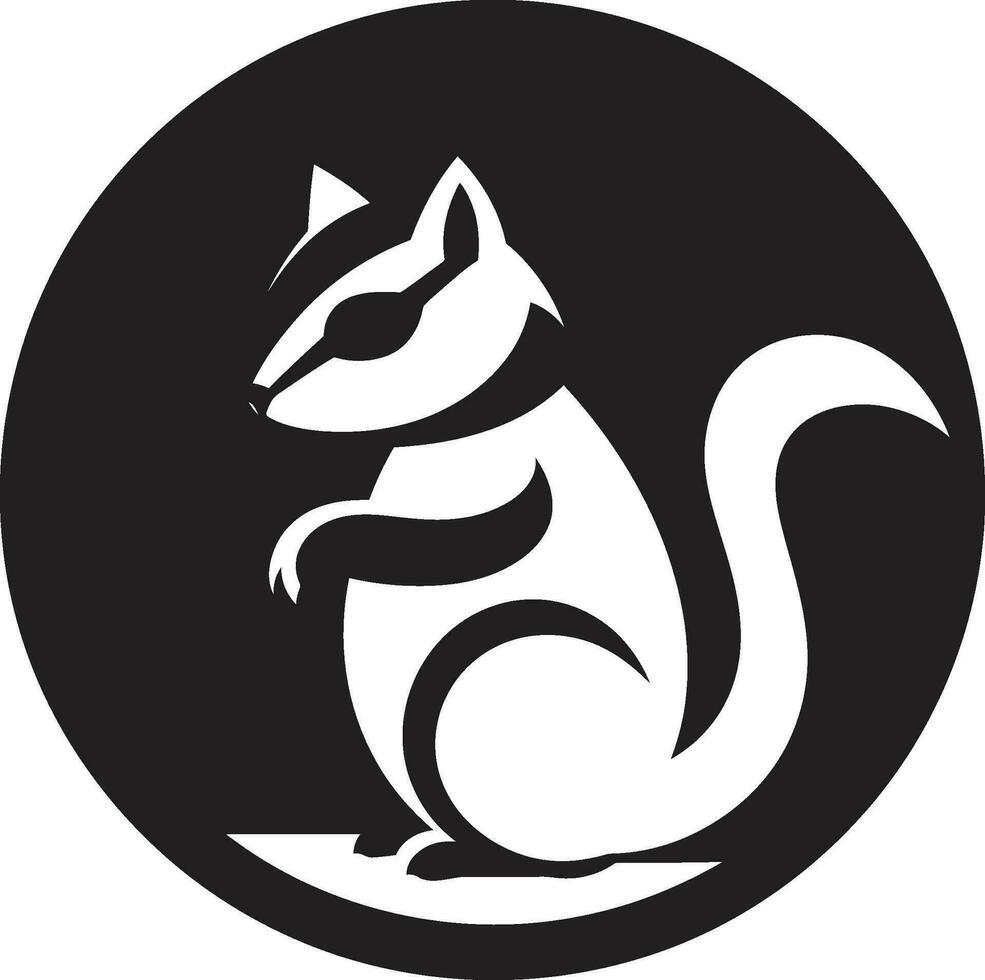scoiattolo illustrazione logo icona nero vettore scoiattolo portafortuna logo icona nero vettore