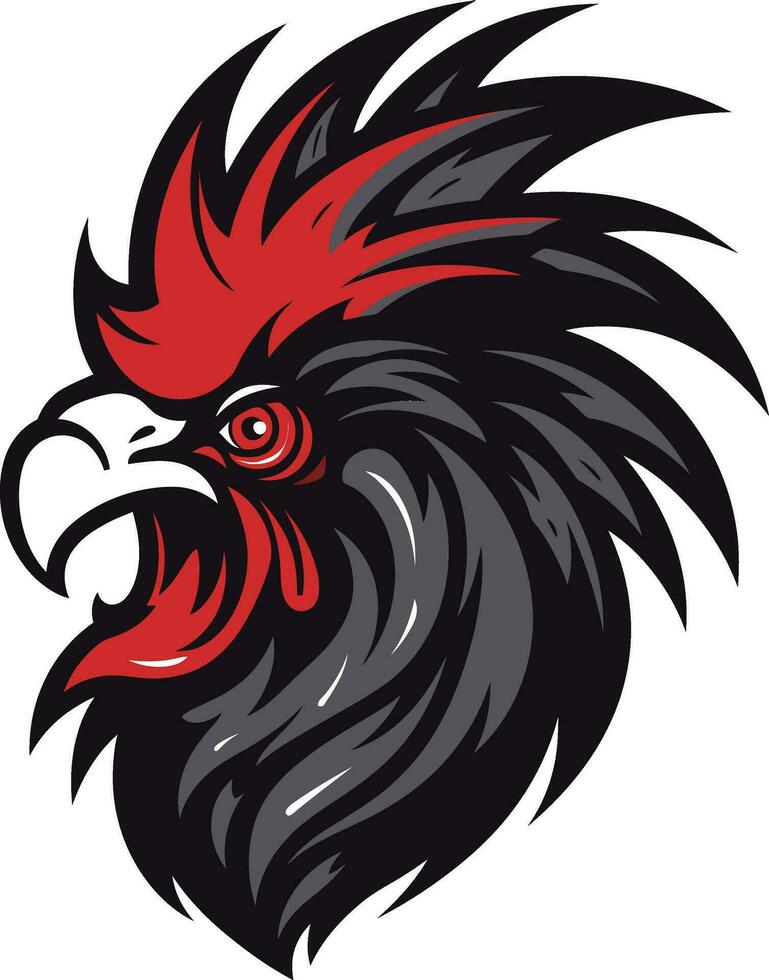 astratto Gallo grafico con senza tempo fascino elegante Gallo logo nel maestoso nero vettore