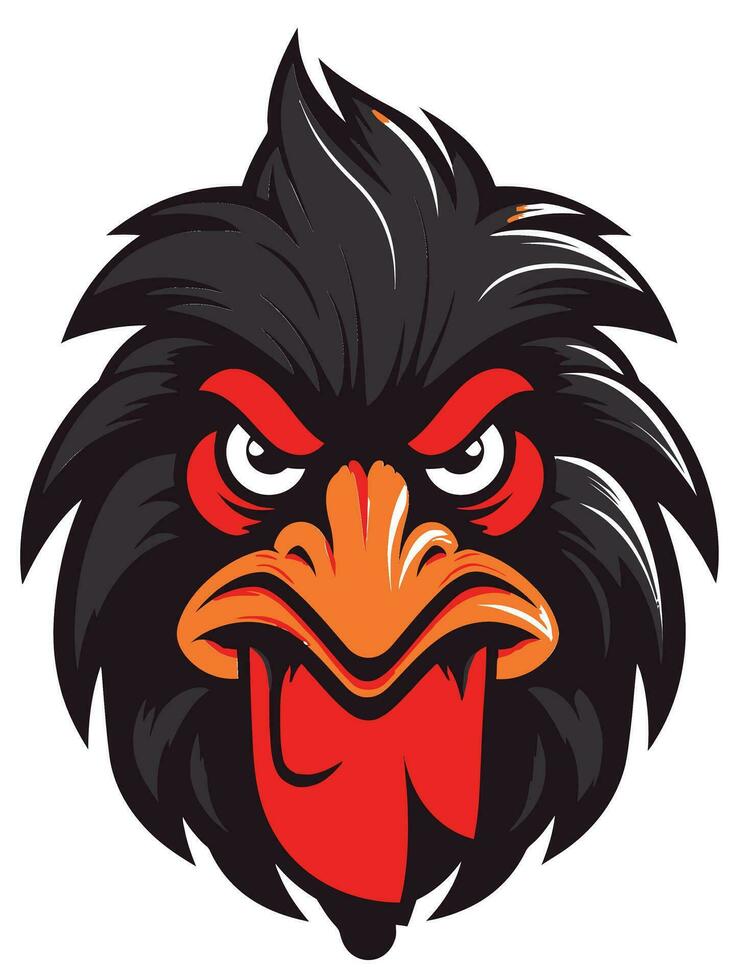 grassetto pollo simbolo Gallo silhouette nel nero vettore