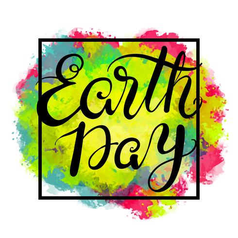 La frase Earth Day. lettering vettore