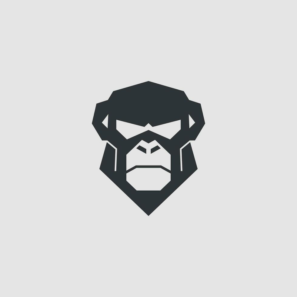 carino semplice scimmie scimmia viso testa logo vettore isolato su bianca sfondo