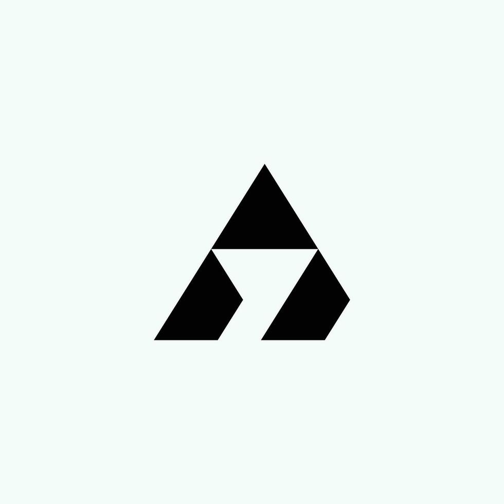 moderno, minimalista semplice lettera un' logo, ritagliare stile vettore
