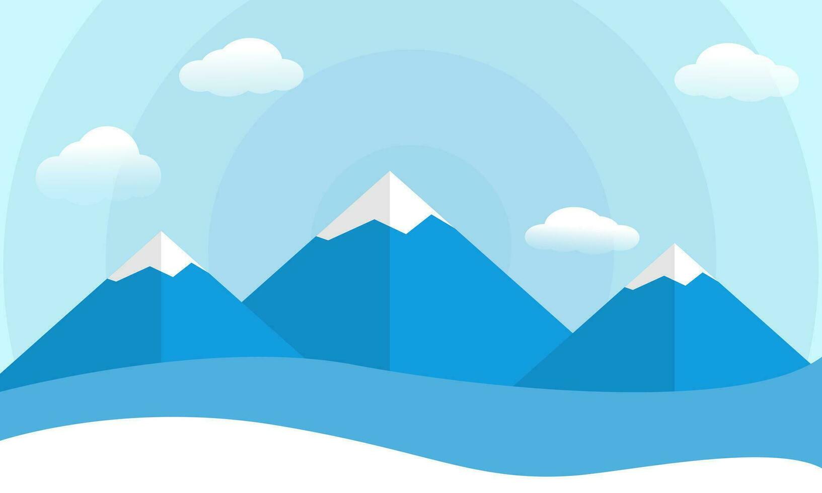 inverno montagna illustrazione sfondo vettore