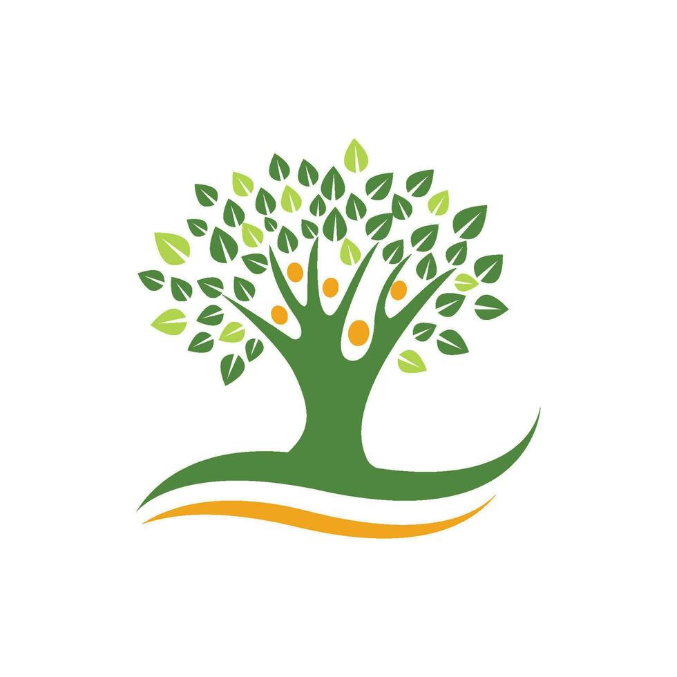 vettore del modello del logo dell'albero genealogico