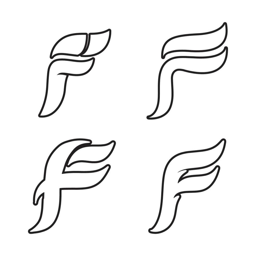 icona di vettore di lettera f