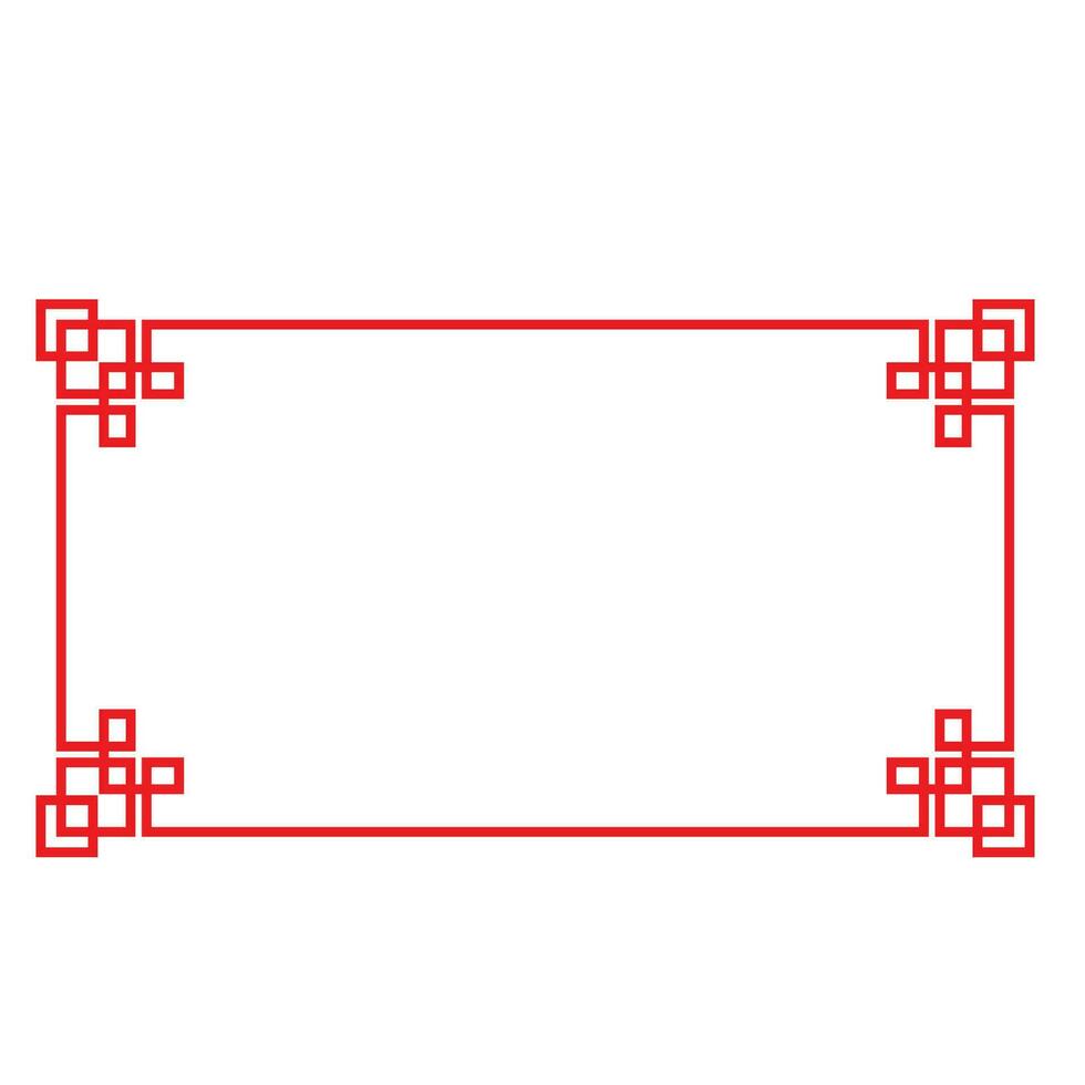 Cinese confine telaio modello vettore