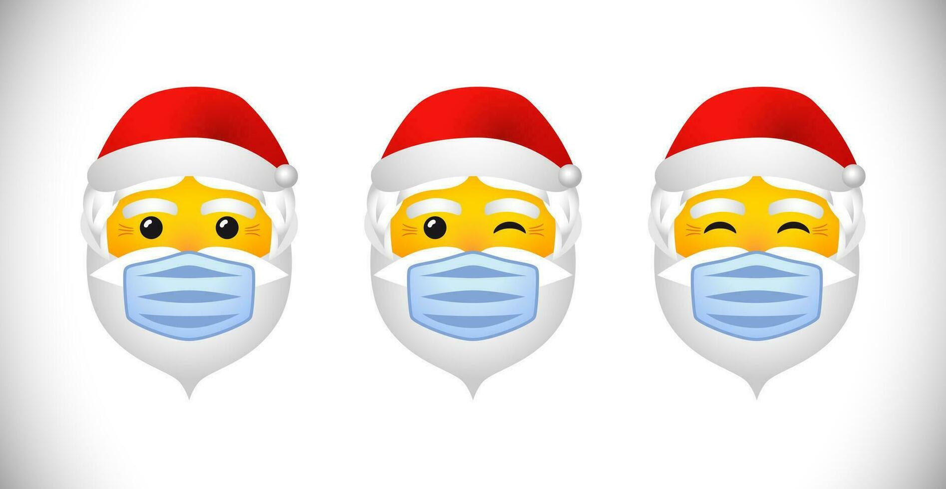 impostato di Santa Claus icone. creativo emoticon. vettore