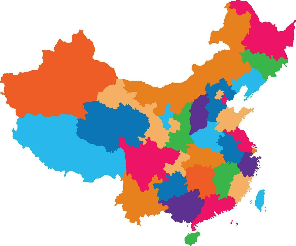 Cina carta geografica fondale nel vettore modulo