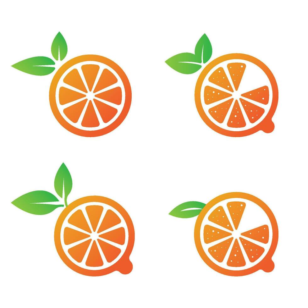 arancia frutta icona vettore