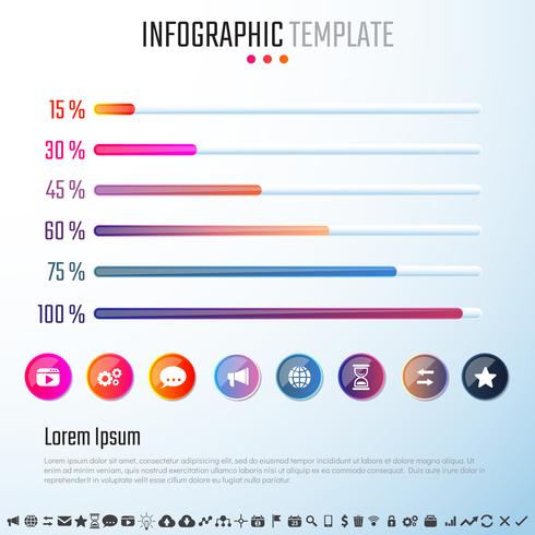 Modello di progettazione infografica vettore