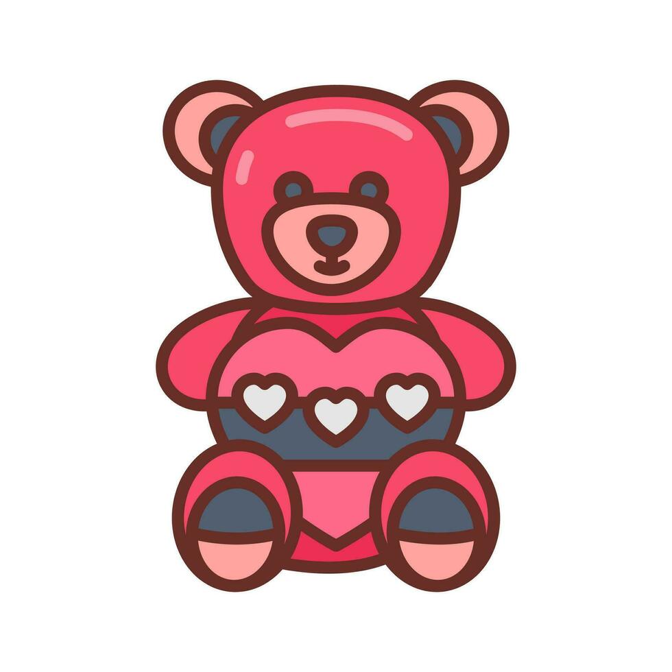 orsacchiotto orso icona nel vettore. illustrazione vettore