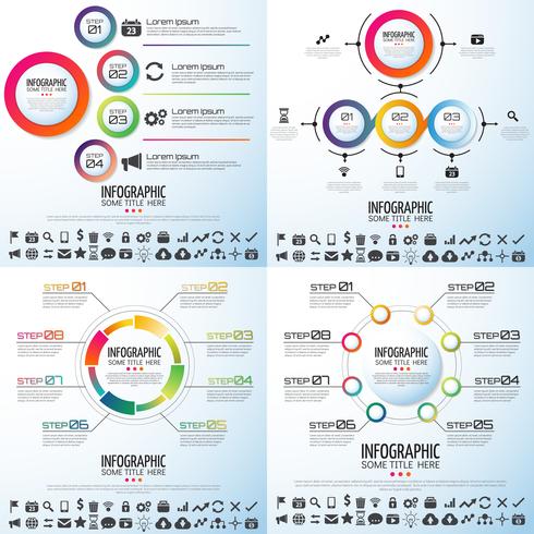 Modello di progettazione infografica vettore