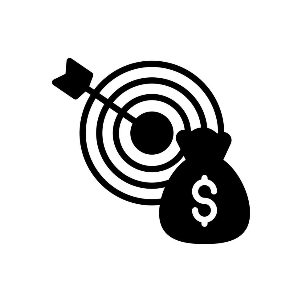 finanziario obbiettivo icona nel vettore. illustrazione vettore