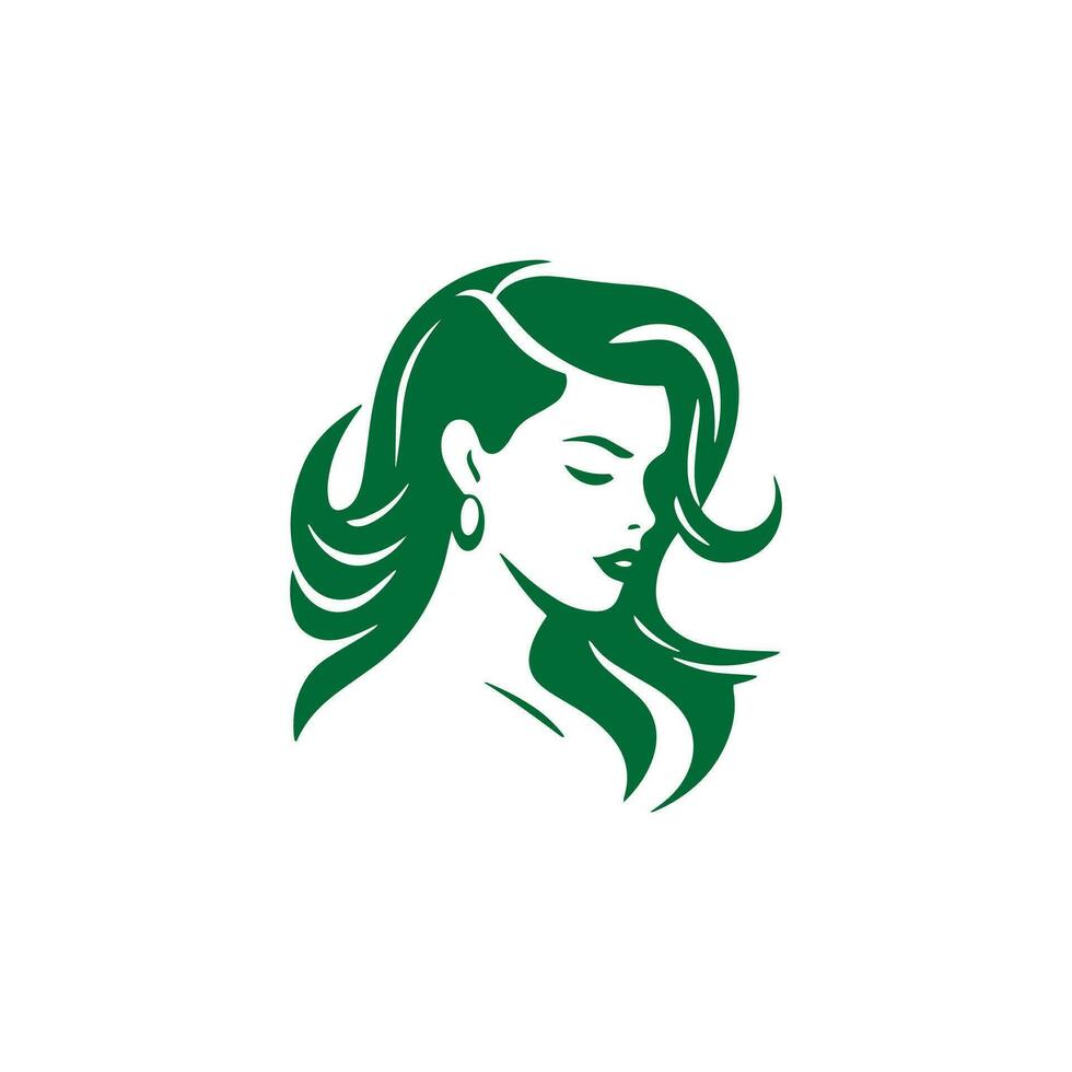 logo di ragazza icona vettore isolato donna silhouette femmina design vettore