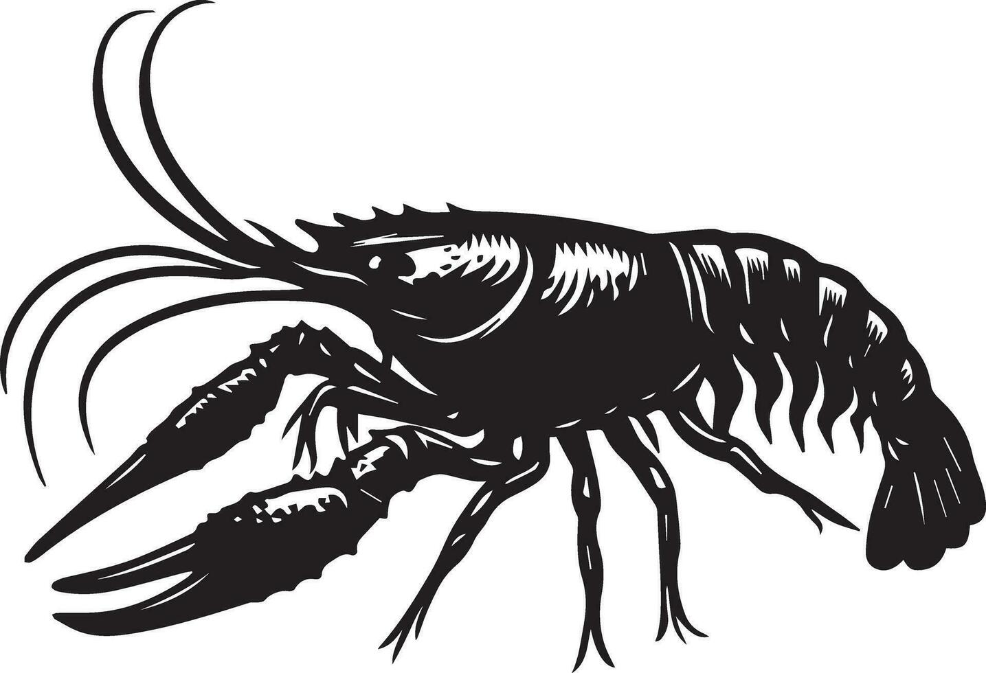 yabby vettore silhouette 9