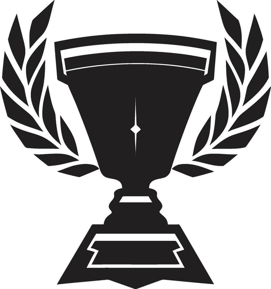 semplicistico tazza eccellenza emblematico trofeo icona nel nero icona di trionfo nel nero e bianca premio emblema vettore