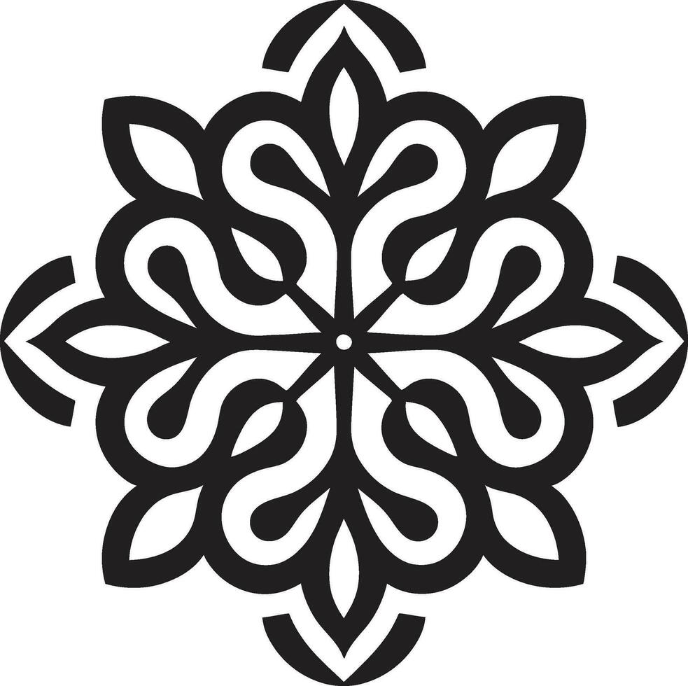 intricato floreale design Arabo piastrelle nel vettore Arabo eleganza rivelato nero floreale logo icona