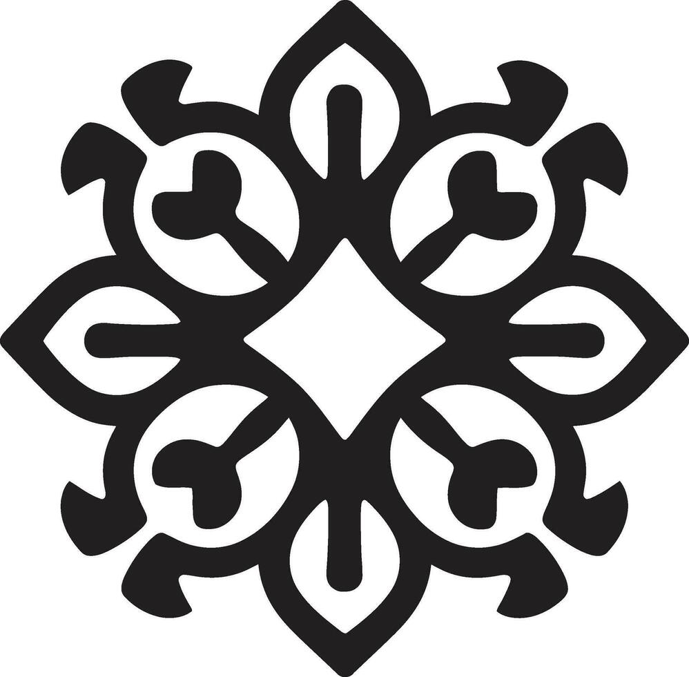 vettore arabesco armonia nero floreale piastrelle icona squisito geometrico modelli Arabo logo nel nero