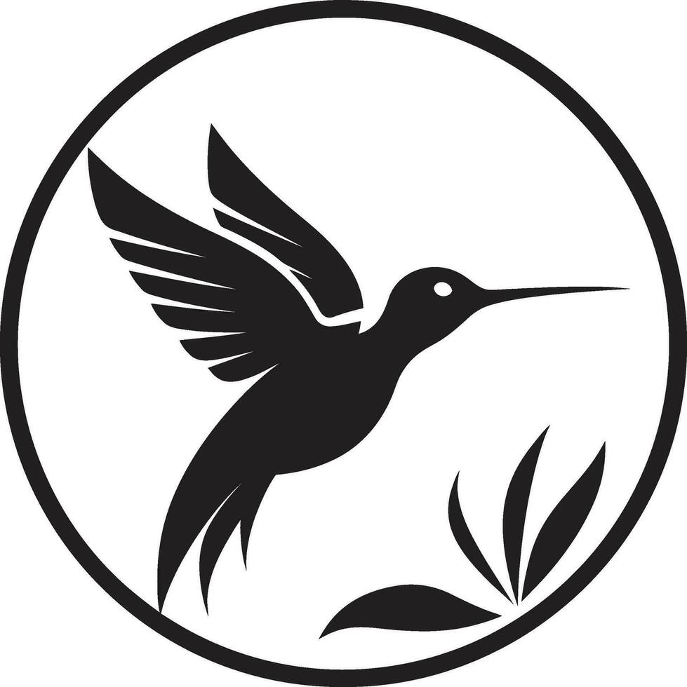 grassetto colibrì vettore emblema colibrì simbolo con eleganza