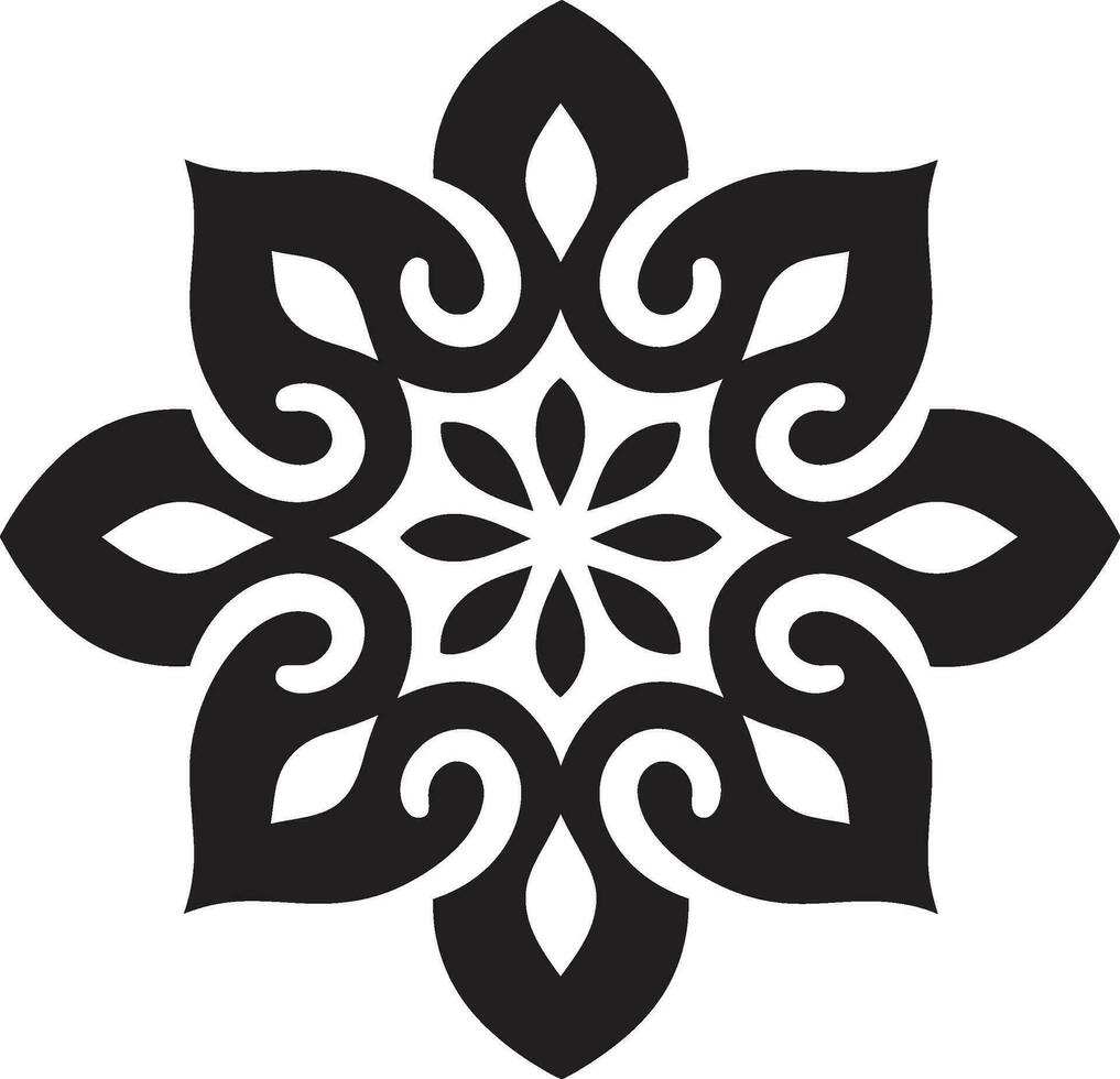 nero bellezza nel arabesco floreale piastrelle emblema squisito simmetria Arabo logo design con florals vettore