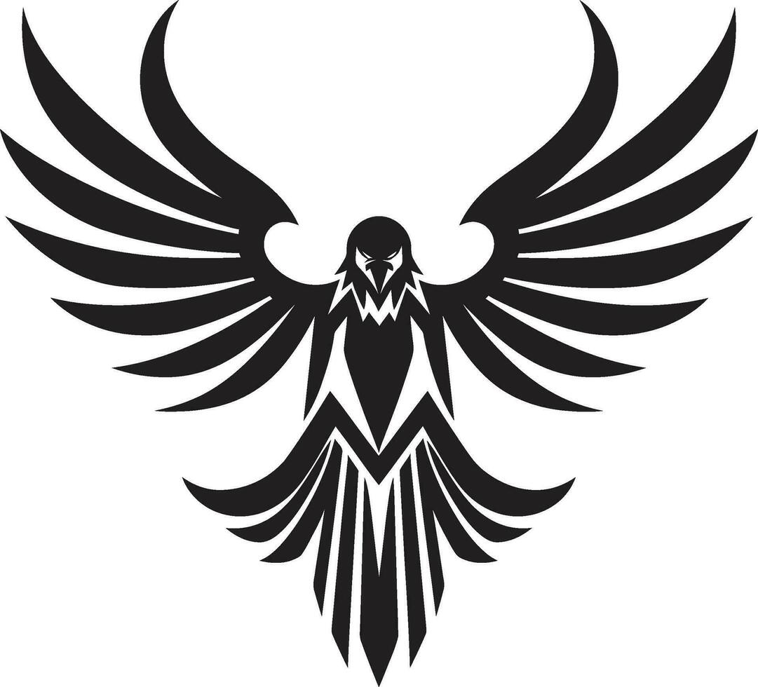 nobile uccello aquila logo nel nero simbolo di la libertà nero aquila vettore icona