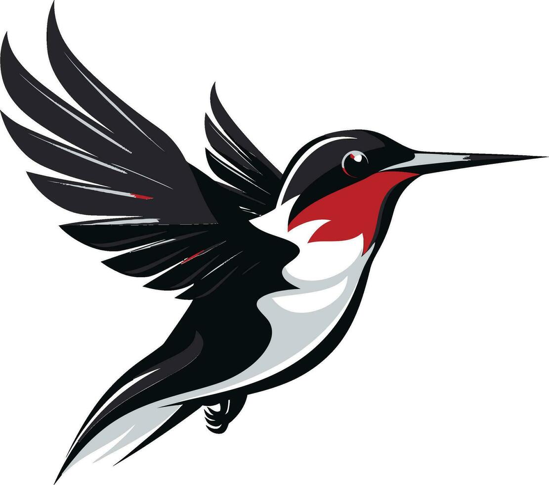 astratto nero colibrì nel vettore colibrì maestà per moderno il branding