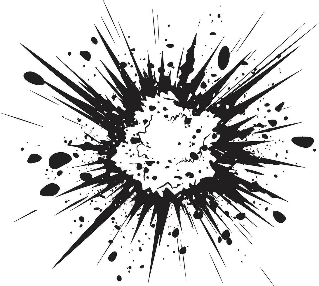 prigioniero di guerra vettore abilità artistica esplosivo emblema nel nero nero bellezza comico esplosione logo padronanza