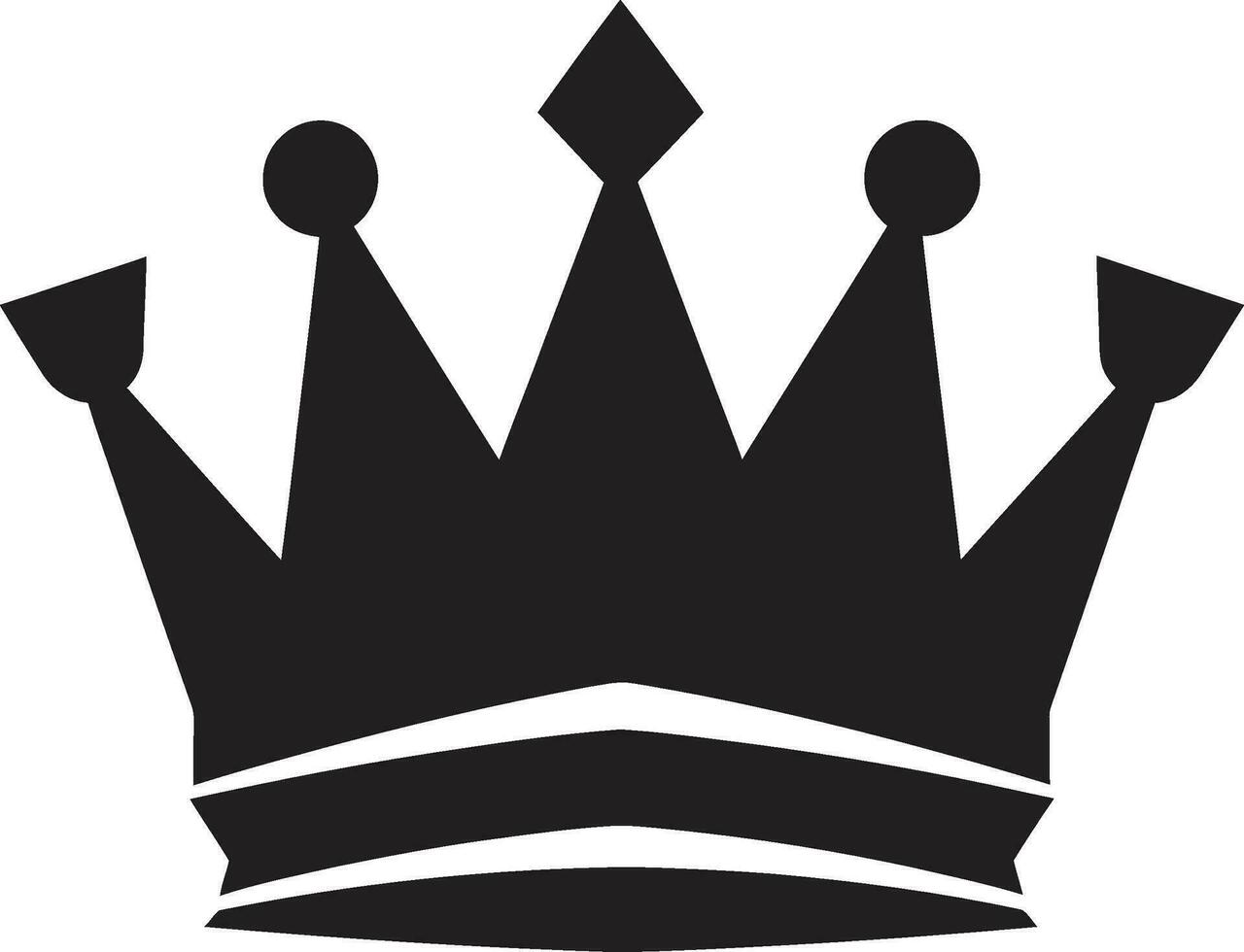 reale grandezza nero corona icona nel vettore corona di distinzione nero logo design