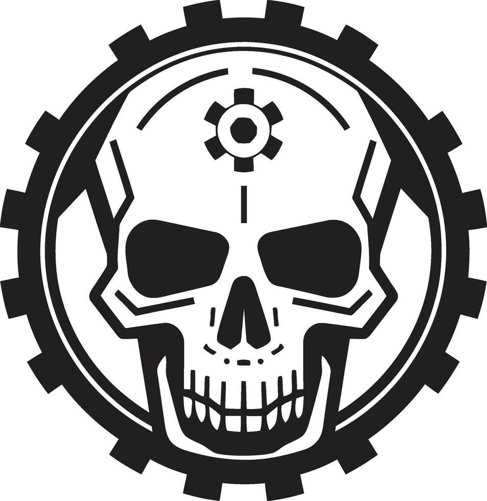 cyberpunk Evoluzione un' tecnologico abilità artistica artistico techno cranio design un' moderno fusione vettore