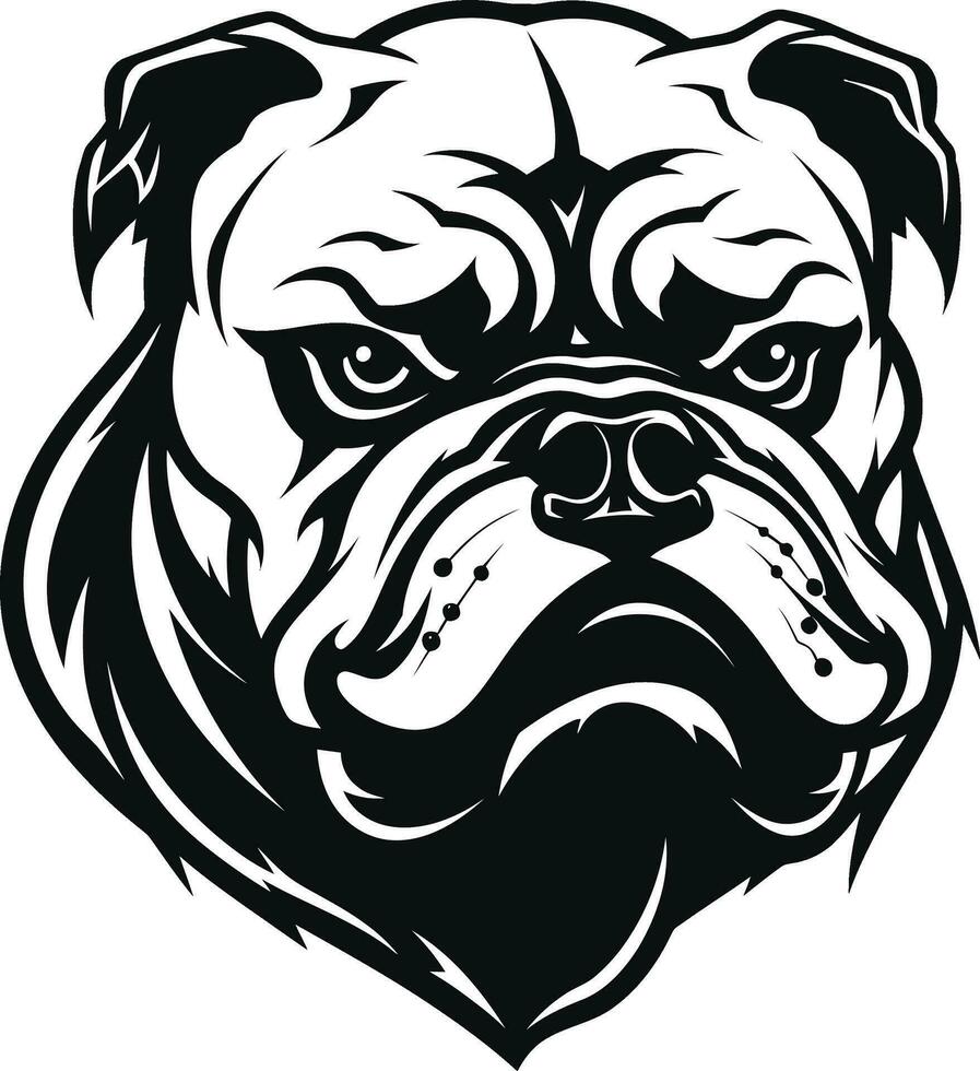 cane eleganza nel monocromatico nero vettore icona vettore abilità artistica ridefinito bulldog emblema