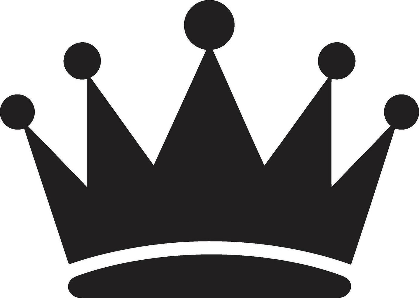 regale eccellenza vettore icona nel nero incoronazione realizzazione nero corona emblema