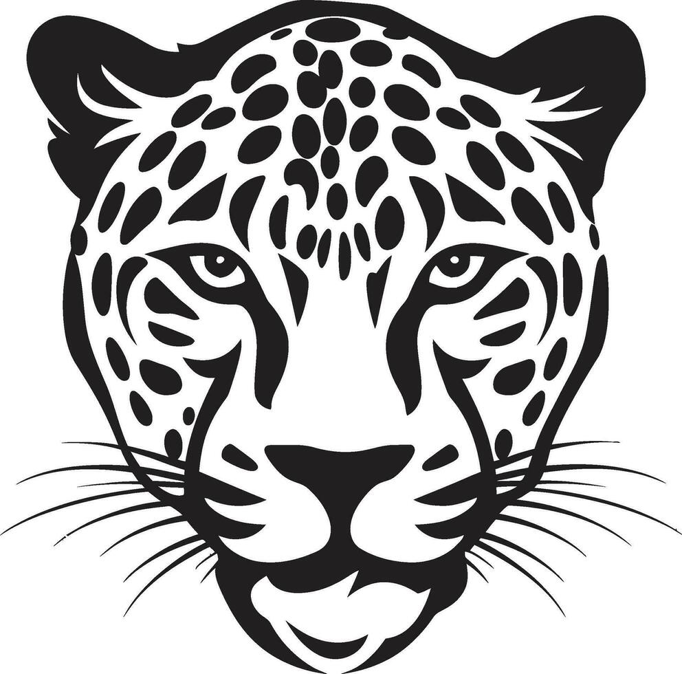 feroce bellezza nero vettore leopardo icona design selvaggio abilità nero leopardo vettore logo
