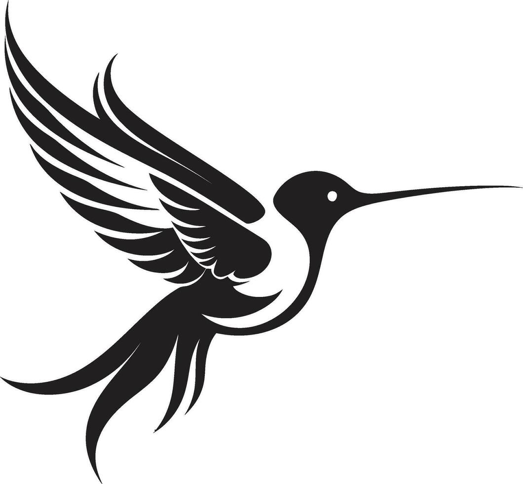 minimalista colibrì icona design maestoso colibrì grafico vettore