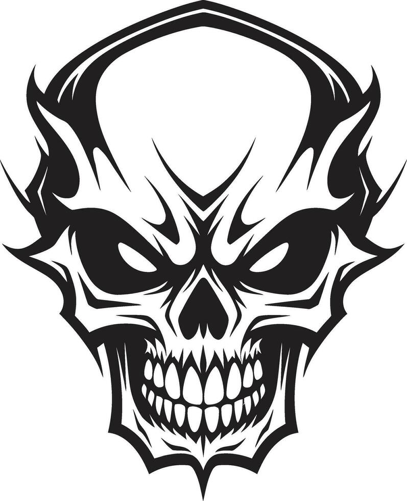 ombreggiato destino emblema sinistro vettore icona maledetto destino vettore misterioso cranio design