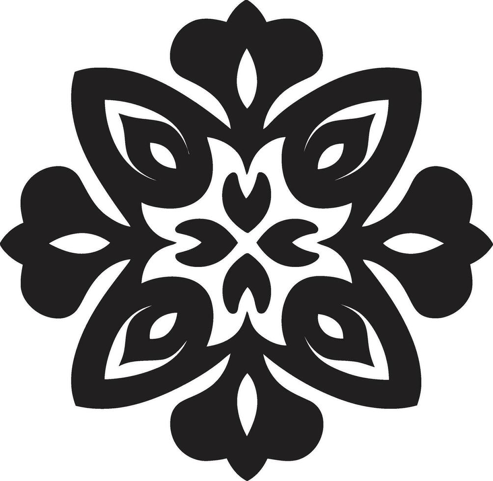 Arabo Magia nel nero e bianca floreale piastrelle nel vettore vettore abilità artistica svelato Arabo floreale design con florals