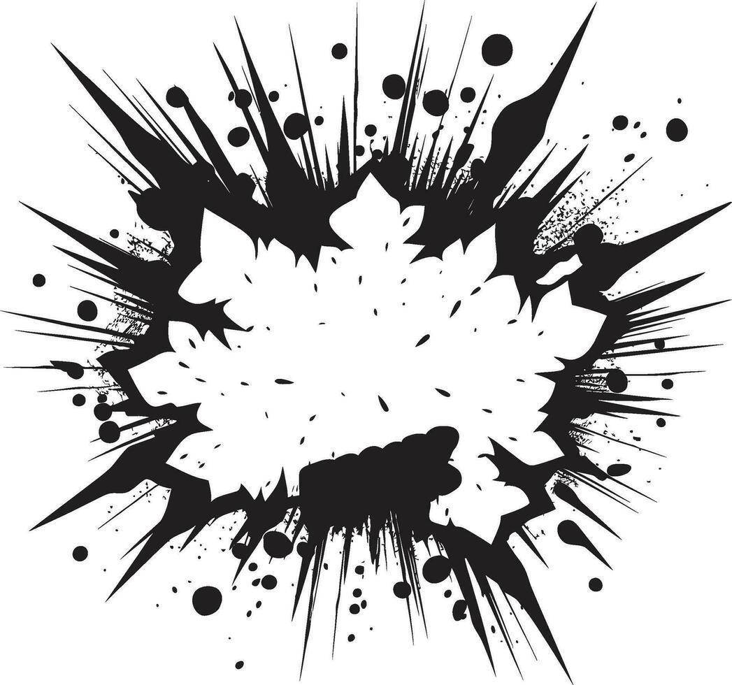 comico avventura vettore icona nel nero vettore abilità artistica svelato comico esplosione emblema