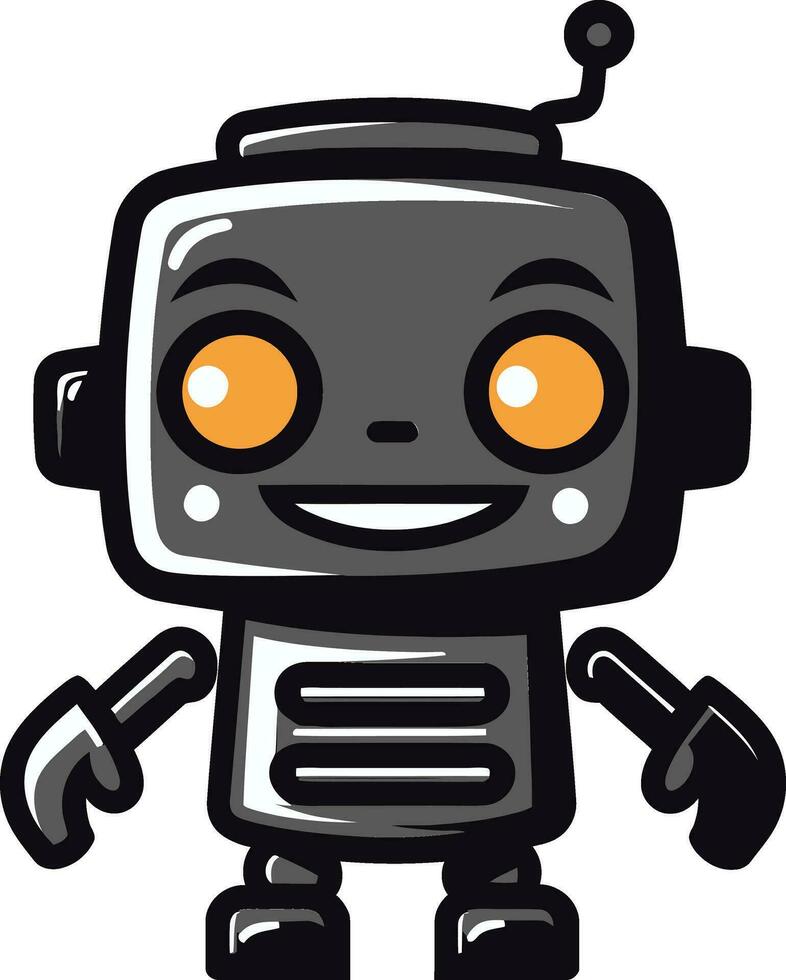 pixel paladino elegante mini robot logo il robo guardia forestale un' futuristico custode emblema vettore