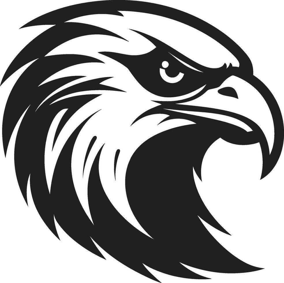 nero vettore predatore falco logo un' simbolo di paura e soggezione predatore falco un' nero vettore logo per il rispettati