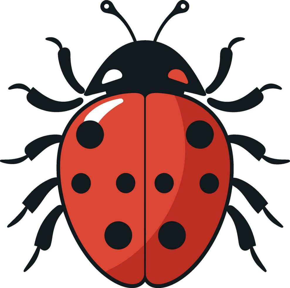 geometrico bellezza svelato coccinella insegne icona di eleganza coccinella profilo nel monocromatico vettore