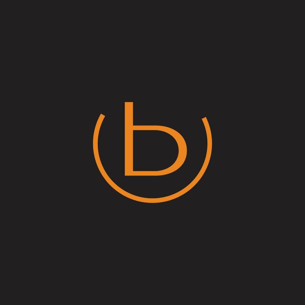 lettera B Sorridi semplice logo vettore