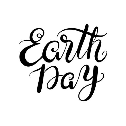 La frase Earth Day. lettering vettore