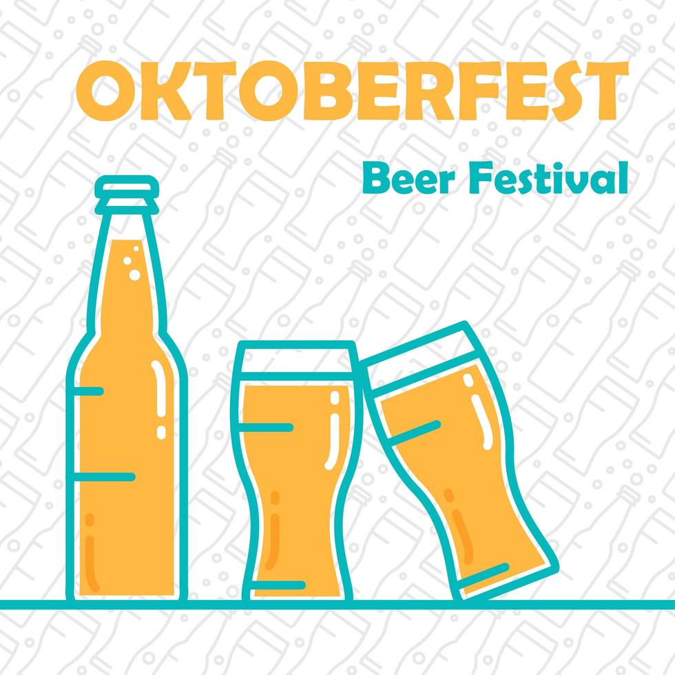 banner di birra oktoberfest vettore