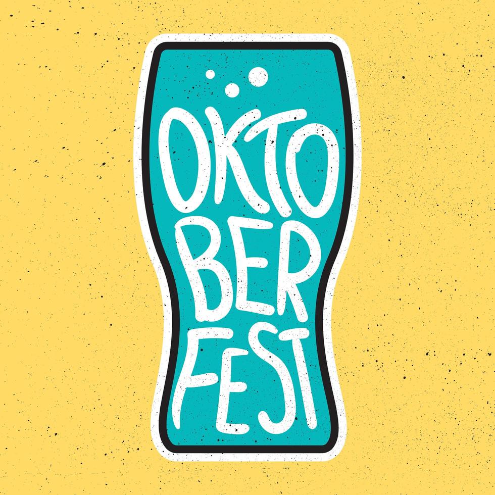 distintivo di lettering oktoberfest vettore