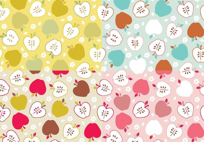 Apple Pattern Pattern Pack vettore