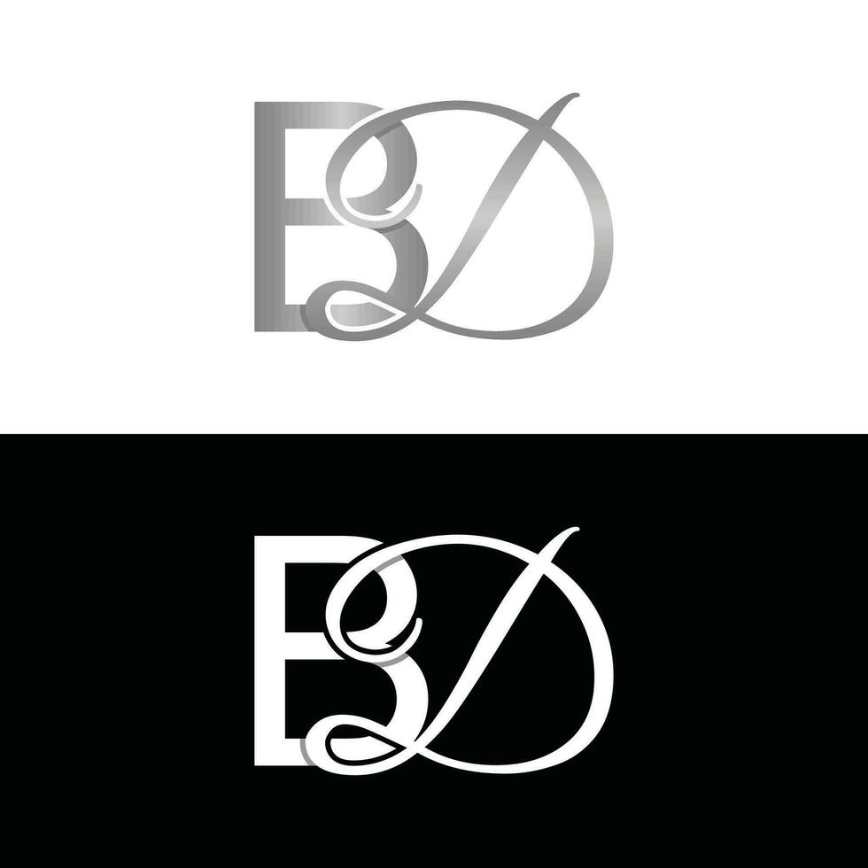 lettera bd lusso moderno monogramma logo vettore disegno, logo iniziale vettore marchio elemento grafico illustrazione design modello